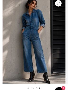 NoEnd Los Angeles Yanni Denim Jumpsuit Size XS Made in USA